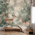 Watercolor Fawn Duo Premium Wallpaper - Image 5