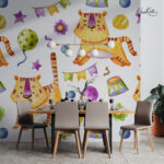 Watercolor Tiger Party Kids  Premium Wallpaper - Image 4