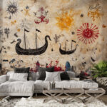 Ancient Maritime Odyssey Premium Wallpaper - Image 5