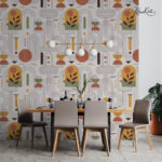 Modern Botanical Harmony Premium Wallpaper