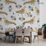 Regal Peacock & Plume Botanical Premium Wallpaper