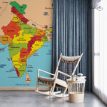 Detailed Political Map of India Kids Premium Wallpaper - Image 2