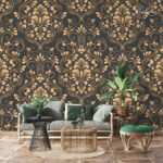 Elegant Charcoal and Gold Premium Wallpaper - Image 3