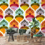 Vibrant Watercolor Stylized Tree Premium Wallpaper