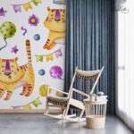 Watercolor Tiger Party Kids  Premium Wallpaper - Image 5