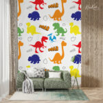Colorful Dinosaur Roar Kids Premium Wallpaper - Image 5