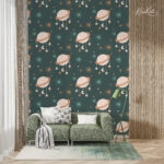 Space Planets and Stars Kids Premium Wallpaper - Image 2