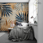Amber Palm Leaf Premium Wallpaper - Image 2