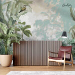 Misty Jungle Birds Scenic Premium Wallpaper - Image 4