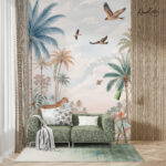 Vintage Cheetah Rainforest Premium Wallpaper