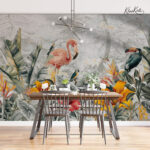 Jungle Flamingo Scenic Premium Wallpaper - Image 4