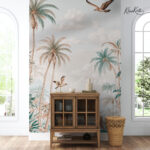 White Mansion and Palms Scenic Premium Wallpaper - Image 5