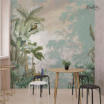 Misty Jungle Birds Scenic Premium Wallpaper - Image 3