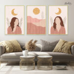 The Celestial Muse Trio Gallery Wall Art