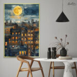 Night Rooftops Canvas wall Art