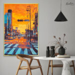 Retro Toronto Sunset Canvas wall Art