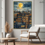 Night Rooftops Canvas wall Art - Image 12
