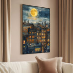 Night Rooftops Canvas wall Art - Image 2