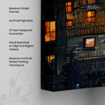 Night Rooftops Canvas wall Art - Image 3
