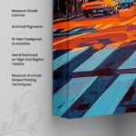 Retro Toronto Sunset Canvas wall Art - Image 3