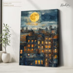 Night Rooftops Canvas wall Art - Image 4