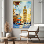 Golden Hour at Big Ben Canvas wall Art - Image 5