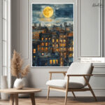 Night Rooftops Canvas wall Art - Image 7