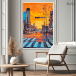 Retro Toronto Sunset Canvas wall Art - Image 7